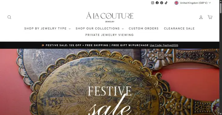 á La Couture homepage