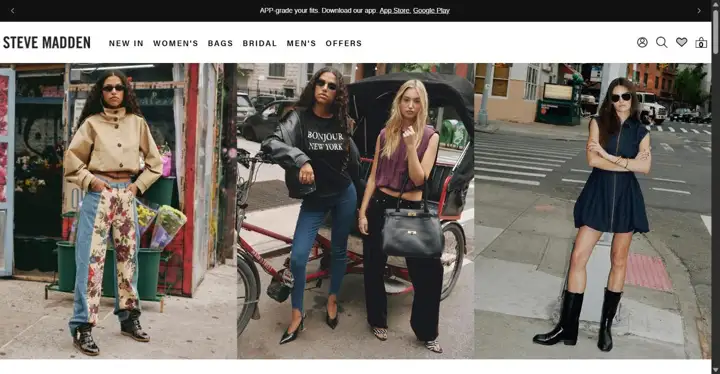 Steve Madden UK homepage